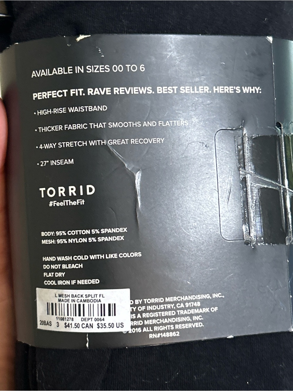 Torrid Women’s Premium Full Length Mesh Slit Pocket Legging 3X 22/24 - Picture 4 of 5